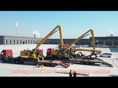 Delivery of HEKUANG wood grabbing machine