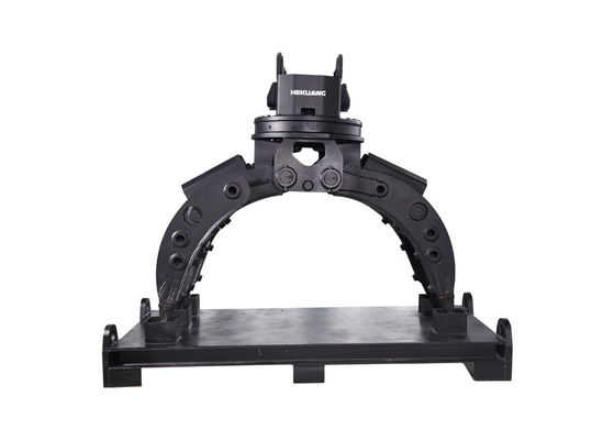 1200mm Excavator Attachments Double Cylinder Wood Grabber Tool Stone Steel