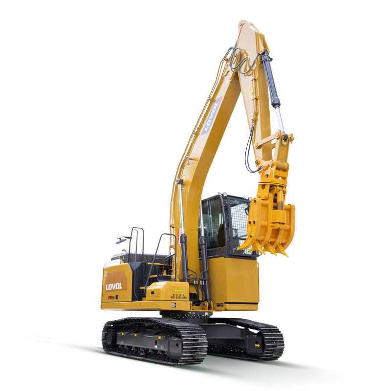 FR215F Excavator Grabber Crawler Grabber Rubber Block Crawler 3+2 2000rpm Mechanical Grabber