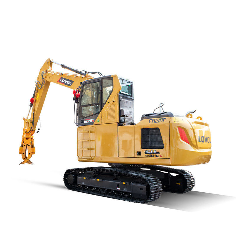 FR215F Excavator Grabber Crawler Grabber Rubber Block Crawler 3+2 2000rpm Mechanical Grabber