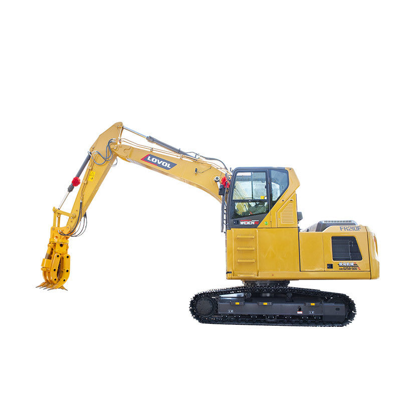FR215F Excavator Grabber Crawler Grabber Rubber Block Crawler 3+2 2000rpm Mechanical Grabber