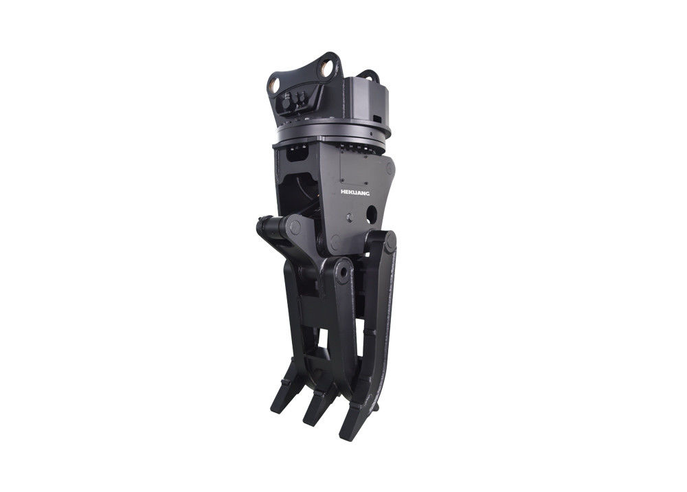 Black DZ60  Excavator Attachments Single Cylinder Wood Grabber
